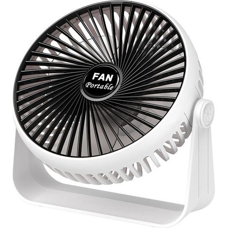 USB-Tischventilator – 15,2 cm – 3 Geschwindigkeitsstufen – 360°-Drehung – Leise – Für Büro, Zuhause und Camping – 1 Stück (1/5)