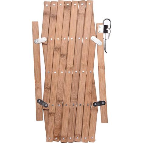 Porte Animale Réglable Rétractable - Clôture de sécurité de Porte Coulissante de Chien en Bois pour Usage Intérieur - s'adapte aux Escaliers et Plus Idéal pour Les Chiens, Les Lapins (1/5)