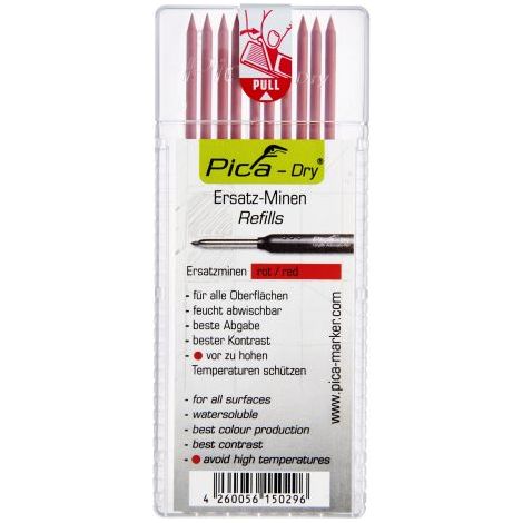 PICA pica-4031p-estuche con 10 minas dry (rojo) , pica-4031p-estuche con 10 minas dry (rojo)