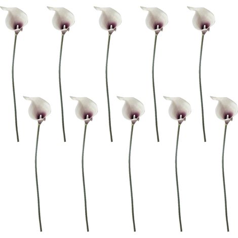 Bouquet de lys calla artificiels pour mariage, enterrement de vie de jeune fille, décoration intérieure - 10 pièces (1/5)