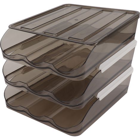 Boîte de rangement pour œufs multifonctionnelle, translucide, empilable, grande capacité, type tiroir, 3 niveaux (1/5)