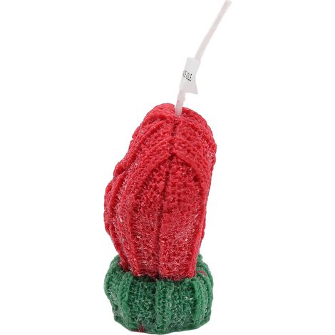 Bougie parfumée en forme de gant de Noël à faire soi-même, bougie décorative pour accessoires photo, ornement rouge (1/5)