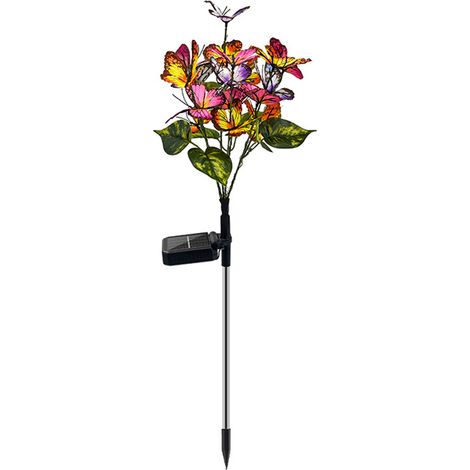 Ortviai Lampe solaire en forme de papillon pour extérieur – IP65, idéale pour jardin, terrasse et allée – 1 pièce (1/5)