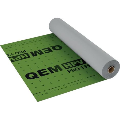 QEM – Écran sous toiture HPV pare pluie 1,5m x 50mb (75m2) – Résistant aux UV et à l'eau > 3000mm H2O – Pour toits en pente isolés
