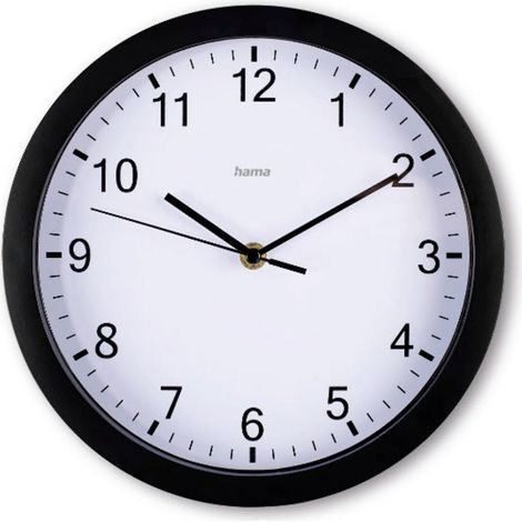 Hama 00185865 Quarz Wanduhr 25 cm x 250 mm x 250 mm x 40 mm Schwarz (1/4)