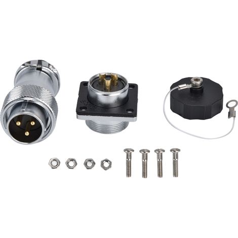 Connecteur aviation 3 broches en alliage de zinc étanche WS20, fiche mâle/femelle, 500 V CA