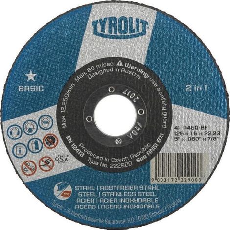 Disque à couper TYROLIT 222997