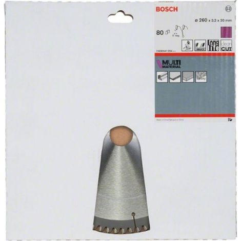 Hoja de sierra circular Multi Material Ø 30mm - 260 x 30 x 3,2 mm, 80 - 2 608 641 204