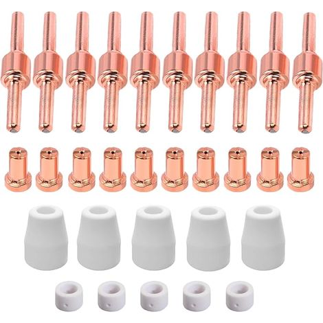 30pcs PT-31 Plasma Cutter Nozzle Electrodes Consumables for CUT40 CUT50D CT312 Extended (1/3)