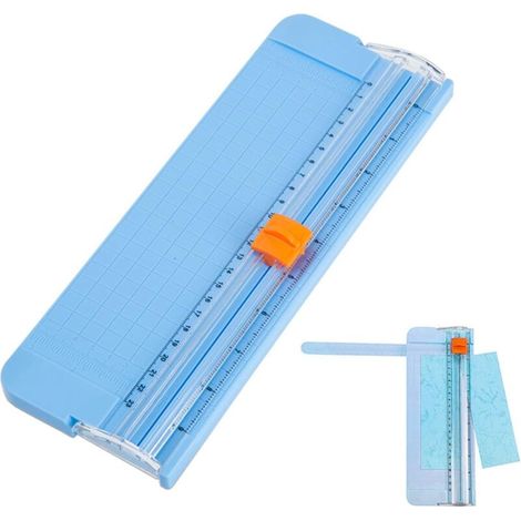 Tragbarer Papierschneider mit Lineal und Fingerschutz zum Schneiden von Fotos und für kreative Projekte präzises Scrapbooking-Werkzeug