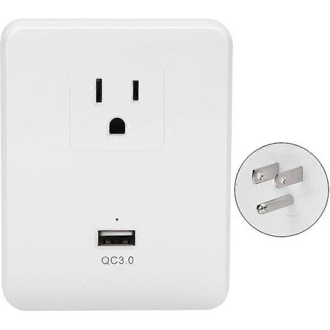 Intelligente Wandsteckdose mit Überspannungsschutz und integriertem USB-Anschluss für das moderne Zuhause (1/5)