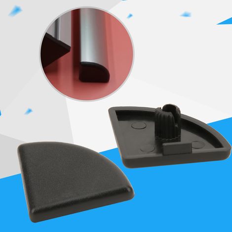 20 embouts de fixation noirs en plastique pour profilés aluminium standard UE 2020R/3030R (1/5)