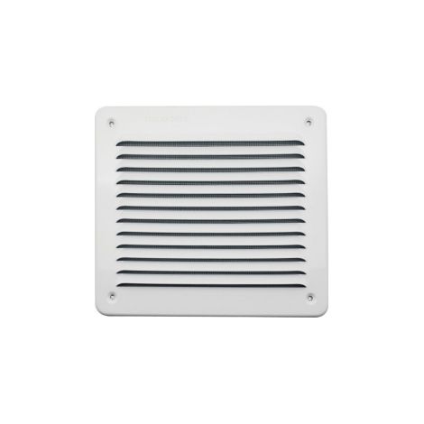 First grille de ventilation me'tallique rectangulaire a' chevaucher avec treillis 193X165 mm aluminium blanc