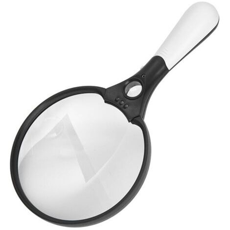 Grande Loupe avec Éclairage à LED - Lentilles de Grossissement 2X 4X 25X - Meilleure Loupe Géante avec Lumière pour la Lectu (1/5)
