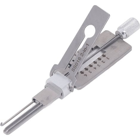 Lot de 2 crochets de récupération manuels SS016 pour entretien réparation usage civil, outil de serrurerie pour waferlock. (1/5)