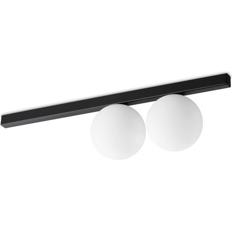Plafoniera Contemporaneo Binomio Metallo Nero 2 Lucig9 4W 3000K Ip20