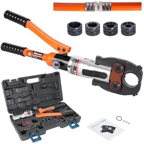 Pince à sertir professionnelle, outil de sertissage hydraulique avec mâchoires sertissage, contour en U 16-20-25-32 Jeu d'outils pour tube composite raccords U. - (1/5)