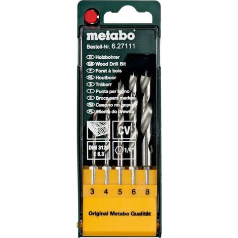 Metabo Coffret de mèches à bois, 5 pièces e 6,3 (627111000) (1/2)