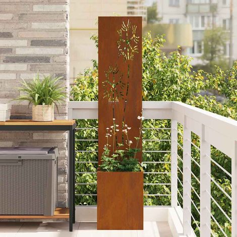 vidaXL Garden Privacy Screen Rusty 32 x 32 x 150 cm Weathering steel (1/5)