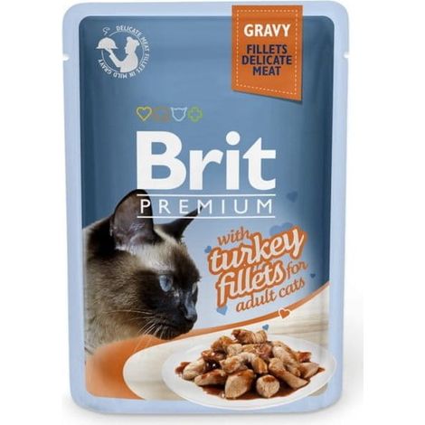 BRIT PREMIUM CAT Adult Putenfilets (Beutel) 85g