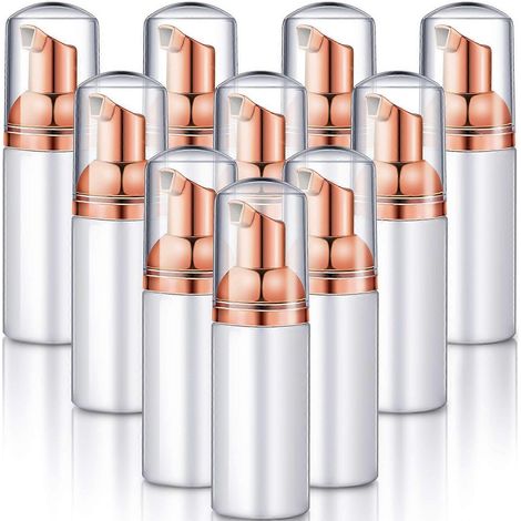10er-Pack wiederbefüllbare Schaumseifenspender aus Kunststoff, Mini-Größe, ideal für Reinigung und Reisen (Kosmetikverpackung, 60 ml). – AquaForge (1/5)