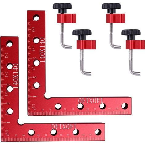 6 Piece Square Photo Frame Cabinet Drawer 90 Degree Positioning Right Angle Square Corner Clip For Woodworking (1/4)