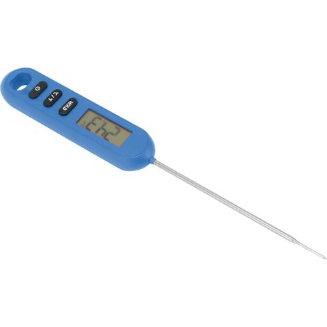 Direkt ablesbares Fleischthermometer, digitales Küchenthermometer mit langer blauer Sonde. (1/5)