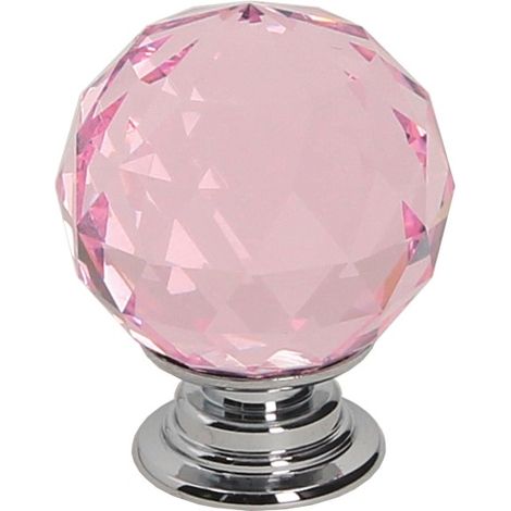Pomo GP14, rosa, cromo brillante, diámetro 30 mm (1/2)