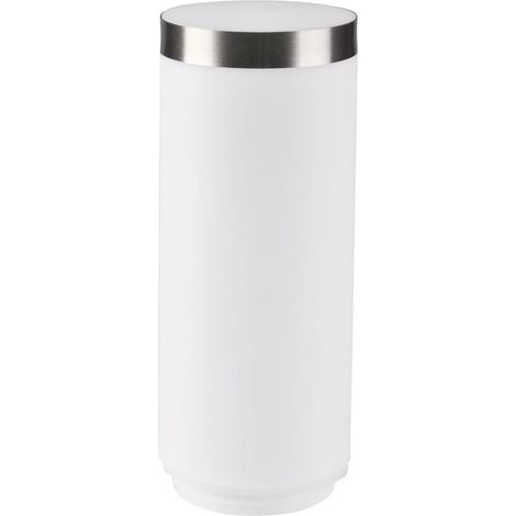 Universeller Lampenschirm für Gartenlampen, weißes Rohr, Durchmesser 6,5 cm, Satinring