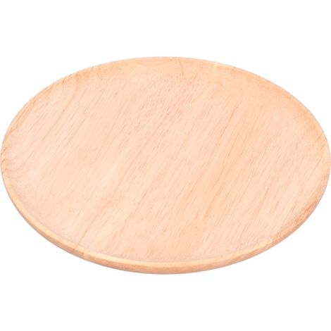 Plateau de service en bois d'hévéa pour dîner, thé, fruits et snacks - 27cm
