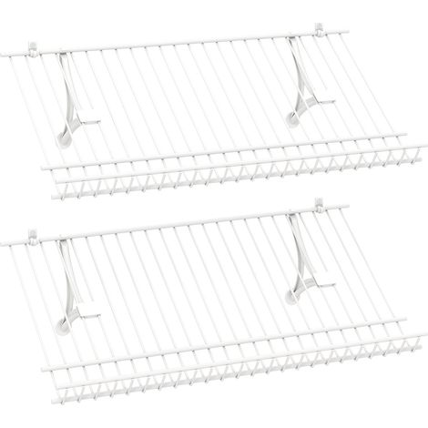 Wandmontiertes Schuhregal-Set aus Metall, 2-teilig, individuell anpassbar