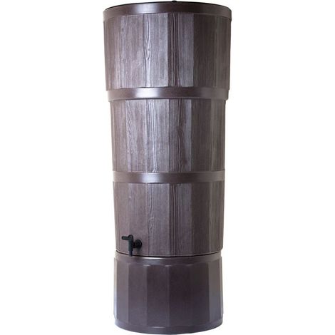 150L Woodgrain Effect Water Butt Kit - Oak Brown (1/3)