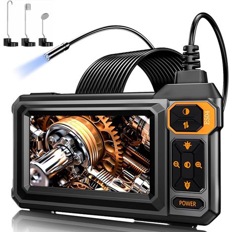 Caméra d'inspection avec écran – Câble de 5 mètres – Écran LCD 4,3 pouces avec éclairage – Rotation à 180 degrés – Étanche – Endoscope pour canalisations (1/5)