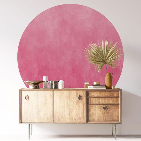 Sticker mural rond / cercle - Couleur Tendance - Diamètre 30 cm - Adhésif MAT (1/3)