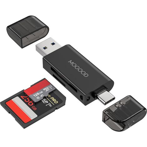 Lecteur Carte SD USB-C Double Slot, USB2.0, Compact, PC/Mac/Android (1/5)