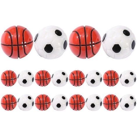20-piece sports set (football, basketball), miniature outdoor decoration accessory for small house (1/4)