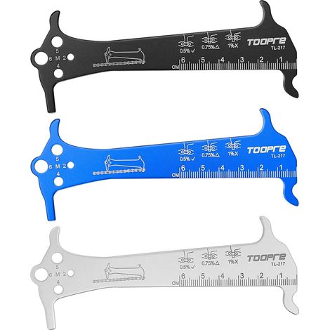 3 Pcs Indicateur Usure Chaine Velo, Kit Mesure d'Outils de Chaîne de Vélo, Vérificateur d'usure pour Chaîne en acier inoxydable pour kit de vérification de chaînes de vélos (1/5)