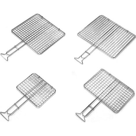 GARDENIA Griglia barbecue doppia inox, 34x22 cm