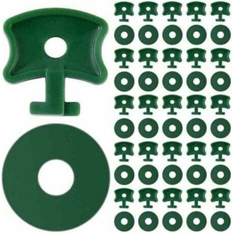 Jalleria Clips en plastique pour serre avec rondelles pour sécuriser l'isolation, le filet à bulles sur serre en aluminium, ,vert, 50 clips + 50 rondelles (1/4)