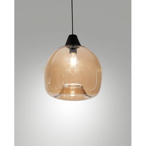 EDISON 3490-59-125 VETRO AMBRA PICCOLO COMPLETO DI CAVO X KIT LUCI