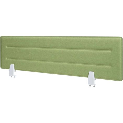 Cloison de bureau HHG-947, écran de bureau Tableau d'affichage, insonorisation tissu/textile avec gaufrage, 100x30cm vert