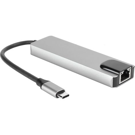 Hub USB-C 5 en 1 vers adaptateur HDMI 4K USB-C vers port d'extension Ethernet Gigabit RJ45 (1/5)