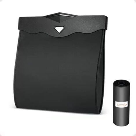 Suspendre poubelle voiture interieur, Poubelle de voiture avec ouverture magnétique à accès rapide, Cuir PU imperméable, accessoire voiture pour siège arrière de voiture Noir (1/4)