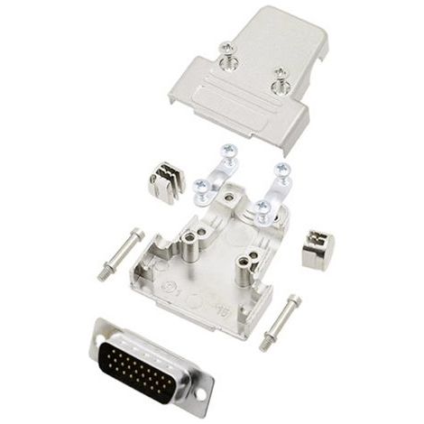 TRU COMPONENTS TCTRIM15HDP26K 7709848 Kit embase SUB-D mâle 180 ° Nombre de pôles: 26 fût à souder 1 pc(s) (1/2)