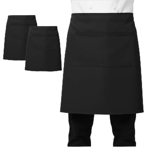 Küchenschürze für Damen, wasserdicht mit 3 Taschen, verstellbare Küchenschürze für Herren mit langen Trägern, professionelle Schürzen für Damen und Herren, ideal für Grillen, Restaurant, Café, Gartena (1/5)