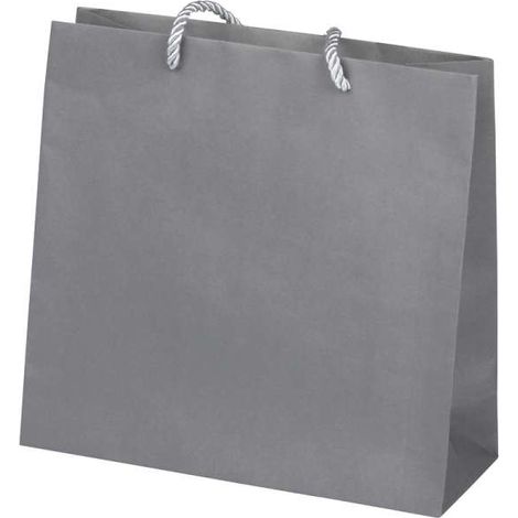 Borsa regalo decorativa grigia 23 x 24 x 9 cm (1/2)