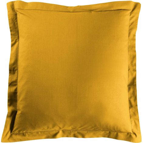 Taie d’oreiller 63 x 63 cm coton 57 fils Lina Curry – Volant plat avec point bourdon