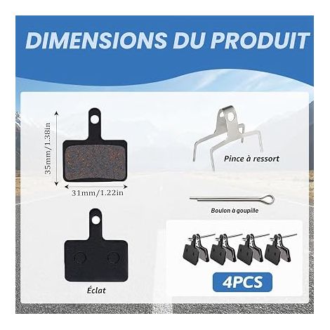 Brake Pad, Brake Pad Electric Scooter, Semi-metallic Resin Brake Pads. (1/4)