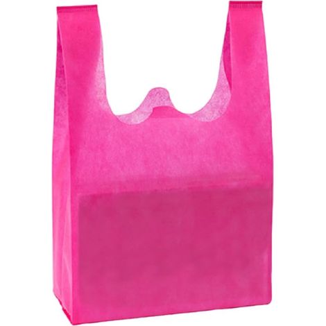 Lot de 50 sacs à main non tissés réutilisables, grande capacité, couleur unie, sac fourre-tout pour femme (1/5)