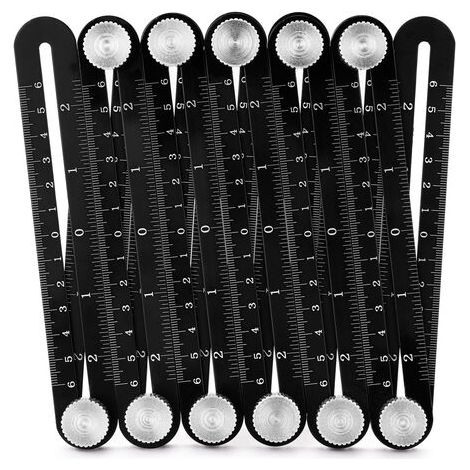 Règle en alliage d'aluminium 12 fois, règle de mesure multi-angle précise en alliage d'aluminium de haute qualité, outil de mise en page avec matrice perforée pour les constructeurs (1/5)